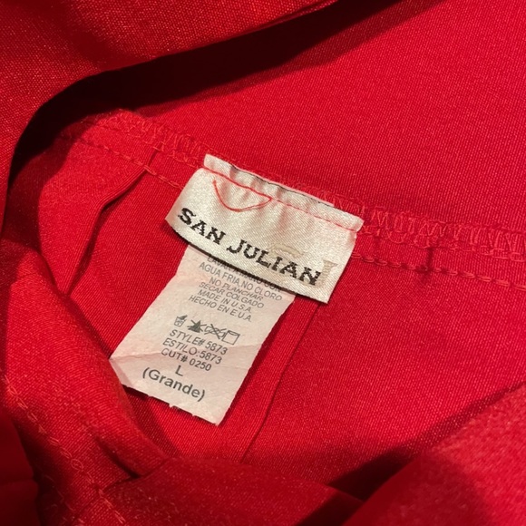 San Julian Red Pleated Skirt - Picture 4 of 6